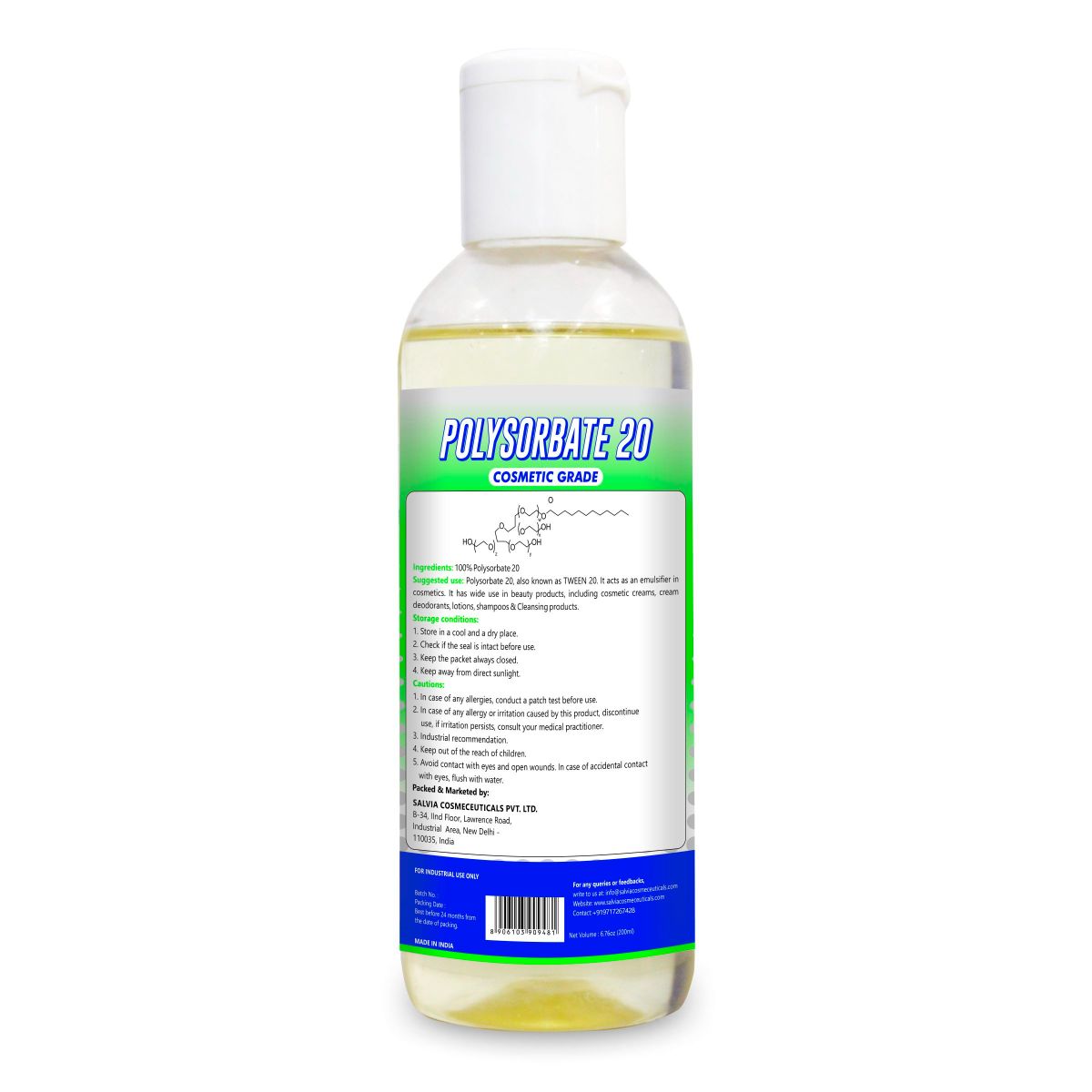 shoprythmindia Cosmetic Raw Material Polysorbate 20 Cosmetic Ingredient